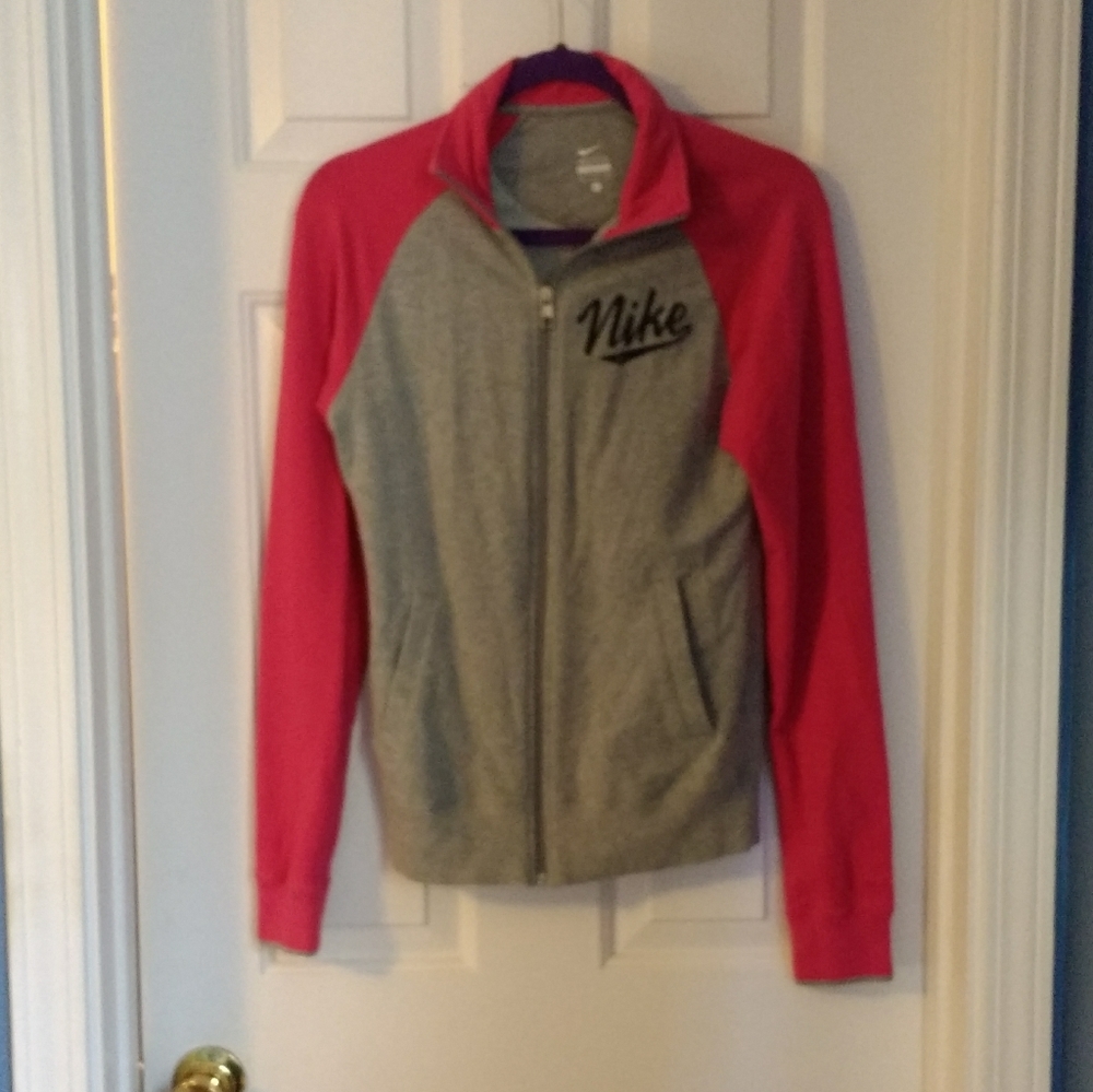 Nike Pink and Gray Jacket Size S